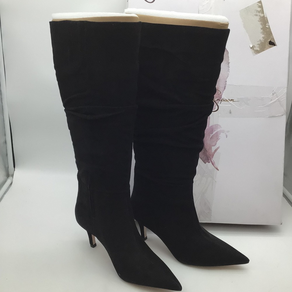 Jessica Simpson Naevy Torano Black Slouchy Knee High Boots Size‎ 9 M NEW